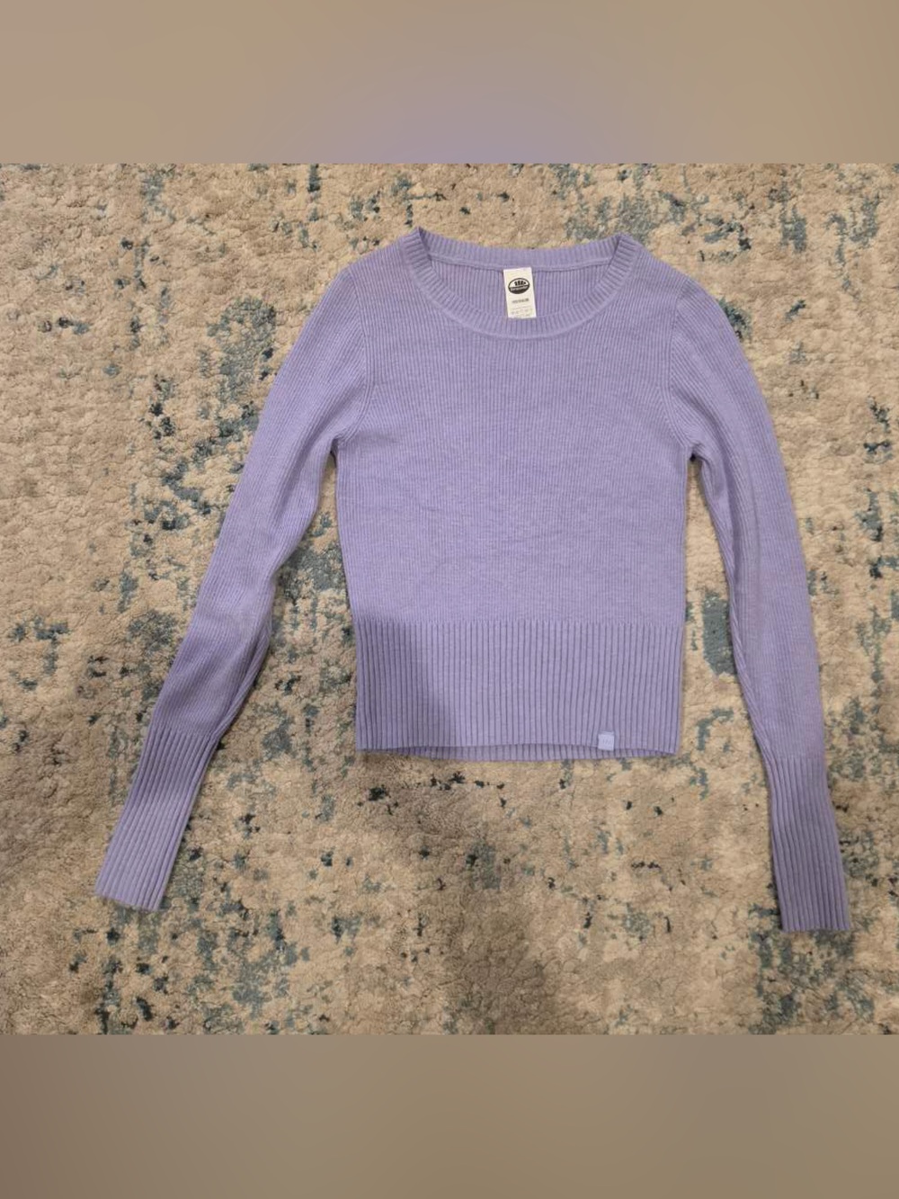 Lilac Ribbed Crewneck Sweater - Women